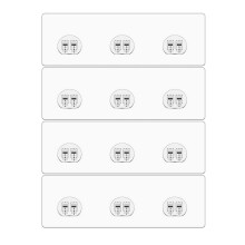MIUTME 4-Pack Shower Caddy Adhesive Replacement, Strong Adhesive Hooks Strips,Transparent Shower Shelf Adhesion Stickers No Drilling,for Soap Holder,