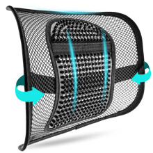 m zimoon Mesh Back Support, Mesh Lumbar Support Cushion Air Flow Chair Back Support with Elastic Strap Back Rest for Home Office Chair Car Seat Back
