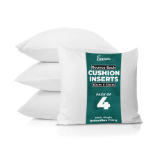 EGYPTO Pack of 4 Cushion Inserts 50cm x 50cm | Plump Bounce Back 20x20 Inch Cushion Inserts | Hypoallergenic Throw & Sofa Pillows Inner | Made in UK