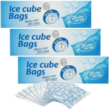 36 Pack Ice Cube Freezer Bags Makes Over 900 Ice Cubes | 3 X 12 Pack Ice Cube Maker Bags