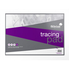 Silvine A3 Professional Tracing Pad. 50 Sheets of Quality Heavyweight Tracing Paper (90gsm) Ref A3TPR