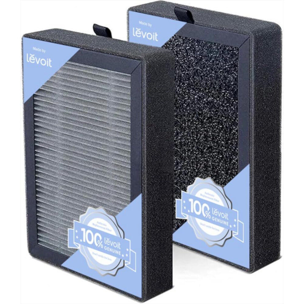 Levoit Lv-H128-Rf Genuine Air Purifier Replacement 3-In-1 Pre, Hepa, Activated Carbon, 3-Stage Filtration System, White, Suitable For Lv-H128