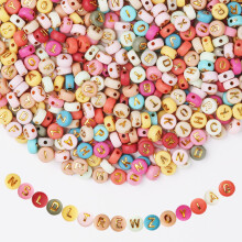 Vicloon 1200 Pcs Acrylic Letter Beads, 7mm Multicolor Letter Beads Bulk, A-Z Alphabet Bead with Storage Box, Acrylic Bead for Friendship Bracelet Mak