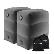 Maliton Airplane Footrest, Inflatable Foot Rest for Kids, Adjustable Height Travel Pillow On Airplanes, Cars, Office, Toddler Travel Essentials (Dark