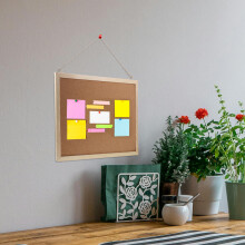 1Set Cork Board Beige Voor , Dubbelzijdig, Kantoorgebruik