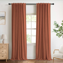 DEFYNEE 100% Blackout Curtains for Bedroom, 50 x 90 Inch Drop, Back Tab/Rod Pocket, Thermal Insulated Curtains with Coating Back Layers, for Room Dar