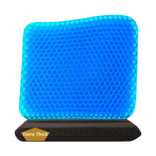 Rewoalzx 2025 Upgraded Cooling Gel Seat Cushion 50x50x5cm - Extra Thick Honeycomb Blue Cushion for Back Pain Relief, Breathable & Machine Washable -