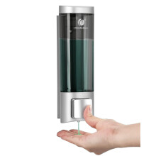 Single 200ML Soap Dispenser Bathroom Wall Mounted Shower Gel Shampoo and Conditioner Dispenser Kitchen Dish Detergent Container Hand Body Wash Liquid