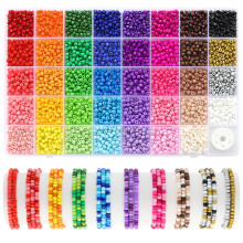 4mm Seed Beads for Jewelry Making, Funtopia 39 Colors Small Beads for Bracelets Making Kit, 3510pcs Friendship Bracelet Bead, Tiny Colorful Bead with
