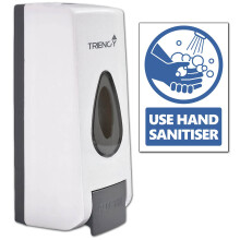 TRIENCY Soap Dispenser, Hand Sanitizer Dispenser Wall Mounted Manual 320ml, Hand Sanitiser Dispenser, Hand Wash, Hand Gel Dispenser, Bathroom Shower