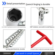 14mm Short T-Shape Socket Wrench Drive Universal Joint Automotive Car Motorcycle Spark Plugs Removal Tool