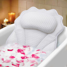 Bath Pillow RUVINCE Ergonomic Luxury bathtub pillow with head,Neck, Shoulder and back support, 4D bath pillows for tub with 6 Powerful Suction Cups,