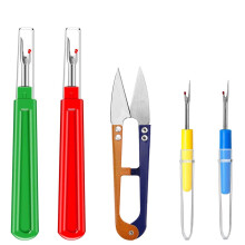 4 PCS Seam Ripper,Set Contains 2 Large Stitch Rippers,2 Small Thread Picker Tool,Scissors and Storage Box,The Sharp Stitch Ripper is Suitable for All