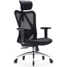 SIHOO M18 Office Chair Ergonomic Desk Chair, Breathable Mesh Design High Back Computer Chair, Adjustable Headrest and Lumbar Support, Upgraded to Rol