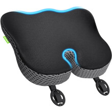 AUVON Wedge Car Seat Cushions for Driving Height Booster & Posture Support, Memory Foam Driver Seat Cushion for Sciatica, Tailbone & Back Relief, Sea
