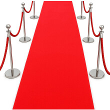 Sparkles Partyware Red Carpet Runner - Pack of 1-15ft Red Fabric Runner for Indoor and Outdoor Use - Perfect Decoration for Hollywood-Themed Parties,