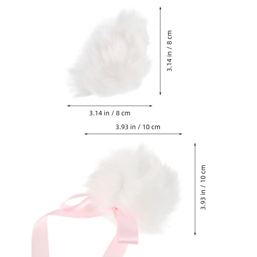 1Set Cosplay Kattenoren Haarclip Wit Kattenkostuum Accessoires 1