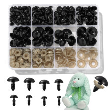 260PCS Safety Eyes with Washers, 6-18 mm, 8 Sizes Safety Eyes for Crochet Crafts, DIY Crafts, Stuffed Animals DIY Halloween Decorations