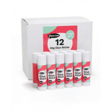 Show-me Glue Sticks for School & Crafts | 40g Child-Safe Paper Glue with Strong Hold | Washable, Non-Toxic PVP Formula | Classroom & Scrapbooking Sup