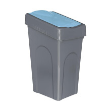 Optimal Products 50L Plastic Recycling Bin Rubbish Dustbin Kitchen Garden Recycle Waste Bin With Lid (Blue, 1)