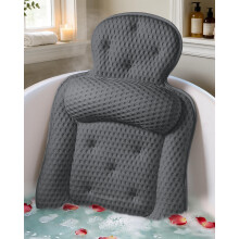 Bath Pillows for Tub, Comfortable Bathtub Cushion for Head and Neck with Soft 5D Mesh Fabric and 54 Non-Slip Suction Cups, Relaxing Tub and Shower Ac