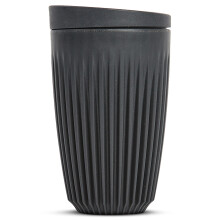 HUSKEE Coffee Cups with Lids - Reusable Coffee Cup with Unique Fins for Espresso, Cappuccino, Americano, Mocha - Insulated & Portable Latte Cups Made