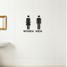2St Zwart Acryl Toiletbord Voor Kantoor En Hotel, Duurzaam En Stijlvol