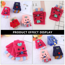 Paar Gebreide Kinderhandschoenen Voor Buiten Fietsen