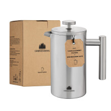 Groenenberg French Press 350ml I Insulated cafetiere I stainless steel coffee press I French Press coffee maker