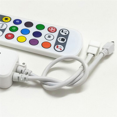 TUYA Addressable Controller with 24Keys Remote Control for RGBIC Smartlife RGBIC LED Strip Controller Chase Effect,A 1