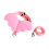 Roze Ademend Huisdier Borsttuig Hond Kat 5