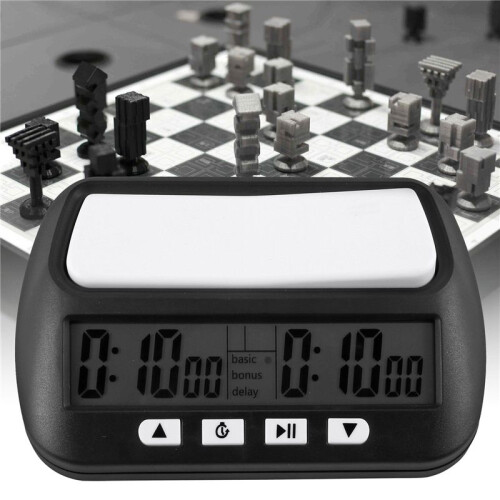 4X Chess Clock, Digital Chess Timer & Game Timer, 3-In-1 Multipurpose Portable Professional Clock Black 1