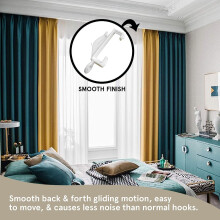 GADGET PLANET Plastic Curtain Hooks (Pack of 40) | Curtain Glider Hooks | Curtain Track Hooks | For Window Tracks, Showers & Doors | Strong, Sturdy a