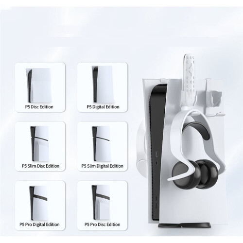 Supporto per Cuffie per Accessori per PS5 per Console per PS 5, Gancio per Cuffie da Gioco Antiscivolo 2