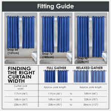Emma Barclay – Blackout Curtains for Bedroom Living Room Thermal Insulated Woven Eyelet Blackout Curtains Cali Collection - 46” x 72” Inch - Blu
