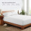 Funky Gadgets Super King Size Deep Fitted Sheets- White 100% Egyptian Cotton Bedding Sheet- Deep Fitted Sheet 30 Extra Deep Pocket Bedsheets Plain Dy 4