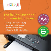 Hawksbill Paper 160GSM Multi-Purpose Card Paper – 250 Pack of Premium, Smooth & Crisp Bright White Printer A4 Paper – Copier Paper for Home, Offic