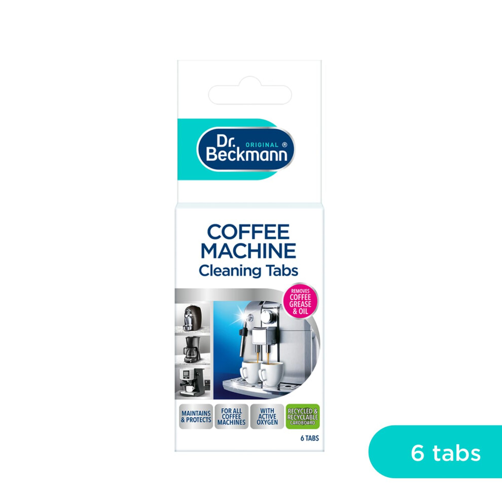 Dr. Beckmann Coffee Machine Cleaning Tabs | Removes Coffee Grease & Oil | 6 Tabs 5007977329542