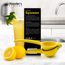 Xander’s Kitchen Lemon Squeezer – Lemon Juicer Squeezer for Kitchen – Durable Aluminium Lemon Squeezer Press – Manual Juice Squeezer for Lime,