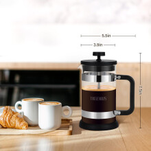 TBGENIUS 4 Cup Cafetiere Coffee Press, French Press Maker for Filter Coffee, Loose Tea and Milk Froth, 4 Level Stainless Steel Filter, Heat Resistant