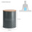 EHC Biscuit Tin Airtight, Cookie Jar Container, Biscuit Barrel, Round Biscuit Box Storage, Grey 6