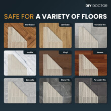 DIY Doctor XXL Rug Gripper (2 Pack) – 200x200cm Non-Slip Matting Roll – Anti Slip Rug Underlay for Hardwood, Tile & Laminate – Rug Grip Stopper