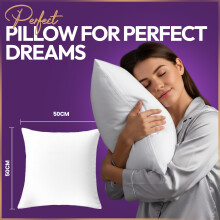 Set of 10-80cm x 80cm Hollowfibre Cushion New White Pad Inner Stuffer Pillow Polyester Insert Square Hypoallergenic (Pack of 10 | 32" x 32")