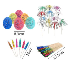 50Pcs New Pattern Cocktail Accessories for Drinks Cocktail Umbrellas for Drinks - Colourful Paper Drinks Umbrellas