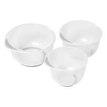 Chef Aid Contain 3 Mixing Bowls, Non-Slip Base, Soft Grip Handle, Microwave and Dishwasher Safe, Compact, Stackable, Ideal for baking and cooking, Of