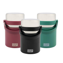 Polar Gear 600ml Hot Food Flask & Foldable Spoon - Vacuum Insulated Double Wall Stainless Steel Thermos Soup Flask Jars Leakproof and BPA Free - Lunc