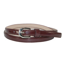 CTM Women's 1/2 Inch Skinny Dress Belt Patent Faux Leather