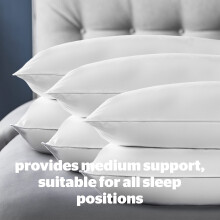 Silentnight Feather & Down Pillow 6 Pack Luxury Soft Snug Comfy Natural Duck Bed Pillows For Side Back Sleepers - Medium Firm Support Ethically Sourc