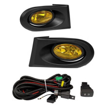 For RSX 2002-2004 Fog Light Assembly Replacement, with Wiring Harness and Yellow Lens