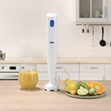 Braun MultiQuick 1 Hand Mixer MQ10.001M, Lightweight Mixer with EasyTwist Technology, One Speed, 600ml Beaker Included, 450W, White